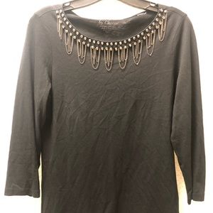 Studded 3/4 sleeve Chico’s shirt